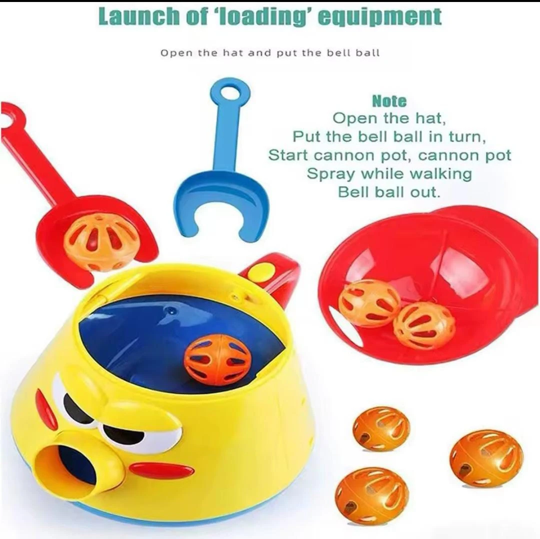 Kids Interactive Rolling Ball Popper & Spray Cannon Toy Set