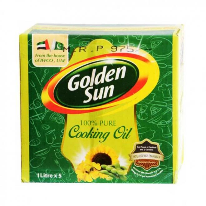 Golden Sun Cooking Oil 1 LTR X 5